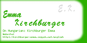 emma kirchburger business card